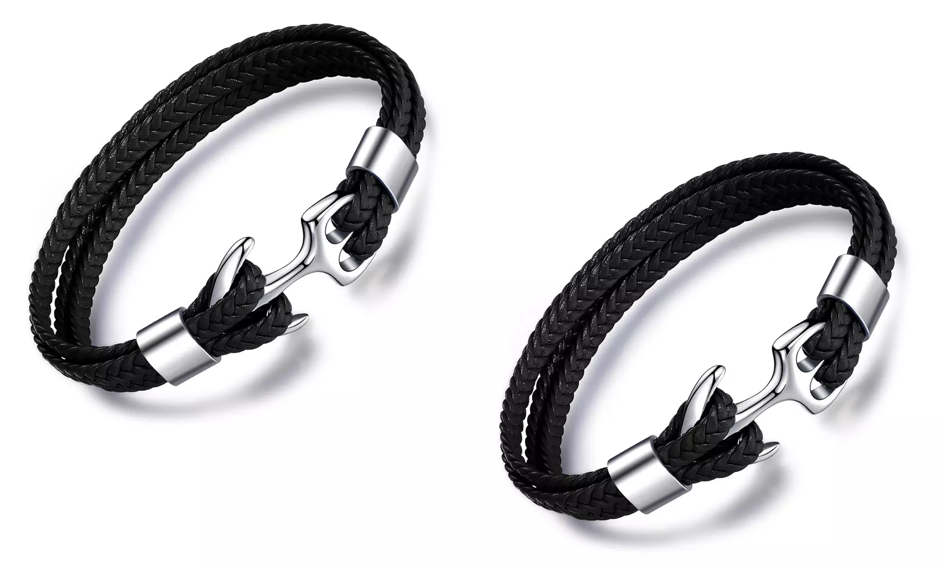 1 of 2 leren armbanden met ankervormige sluiting in kleur naar keuze - Image 7