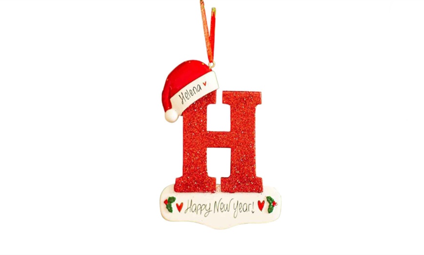 Image 10: Alphabet Initial Christmas Tree Letter Decoration
