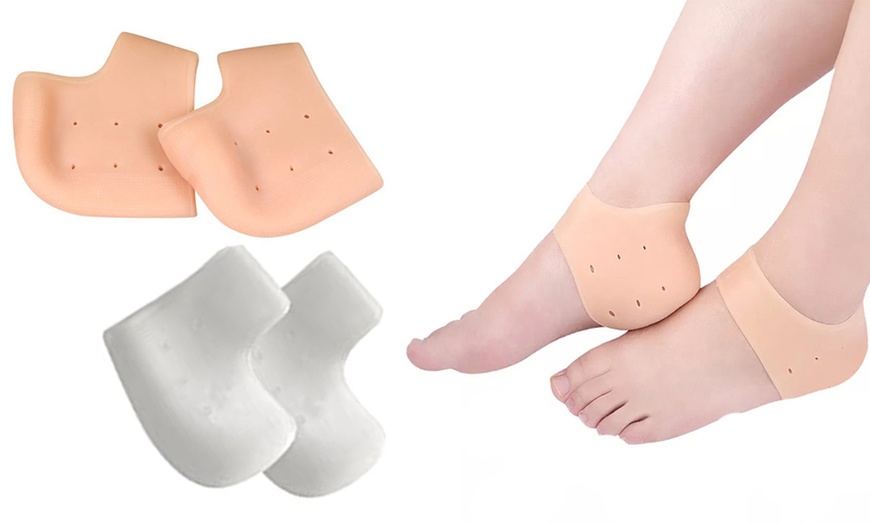 Image 1: Two or Four Pairs of Silicone Gel Heel Protectors