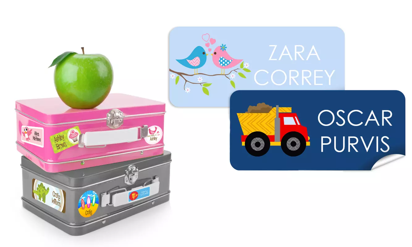 Personalized Kids' Name Labels or Iron-On Name Labels from Dinkleboo (Up to 77% Off). Five Options Available.   - Primary Image