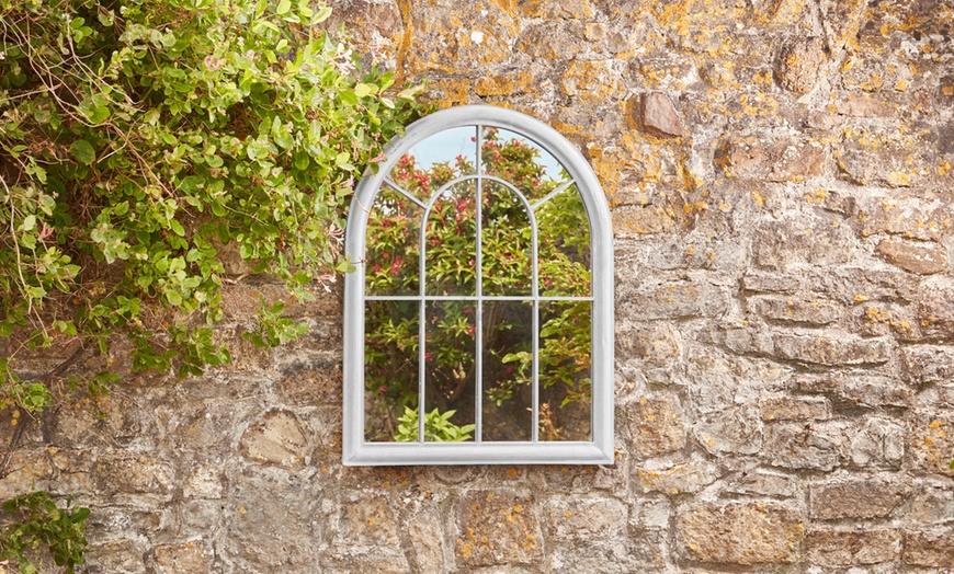 Image 1: Decorative Outdoor Garden Mirror