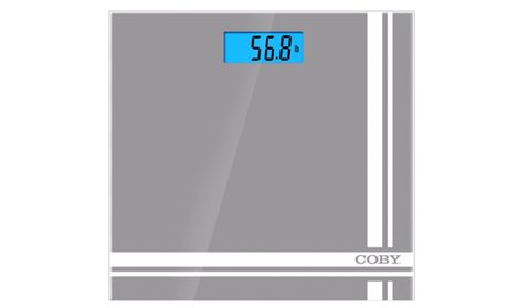 COBY Bath Scale with Blue LCD Screen