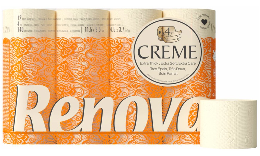 Image 2: 60 Rolls of Renova Creme Four-Ply Toilet Paper