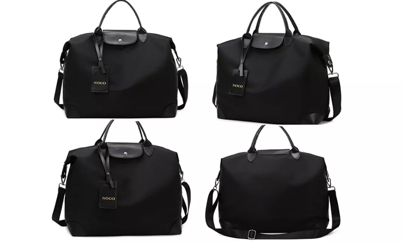 Water-resistant Large Tote Bag with Zip Closure and Trolley Sleeve