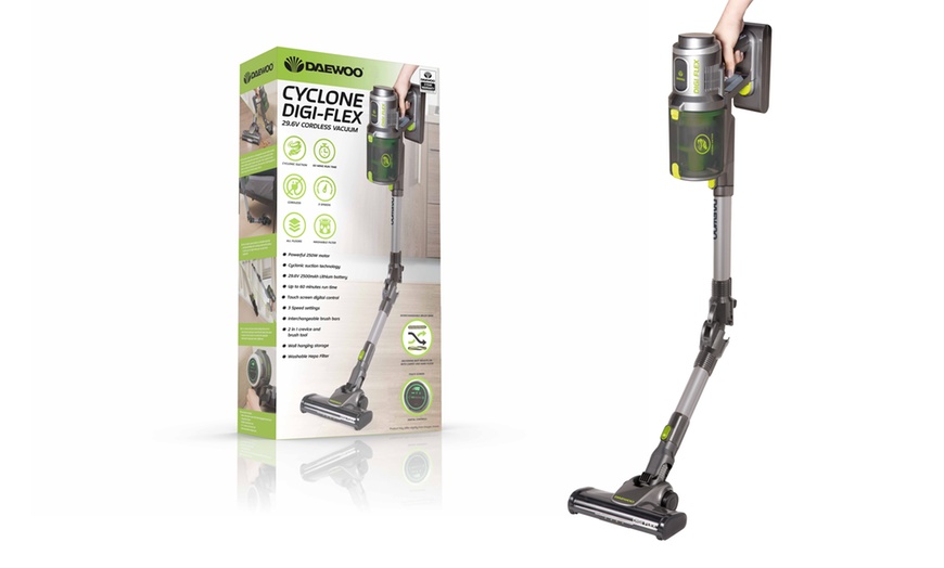 Image 1: Daewoo Cyclone Digi-Flex Cordless Digital Vacuum Cleaner