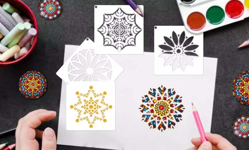 Image 3: 36 Pieces of Mandala Stencils, Unique Designs for Creative Projects