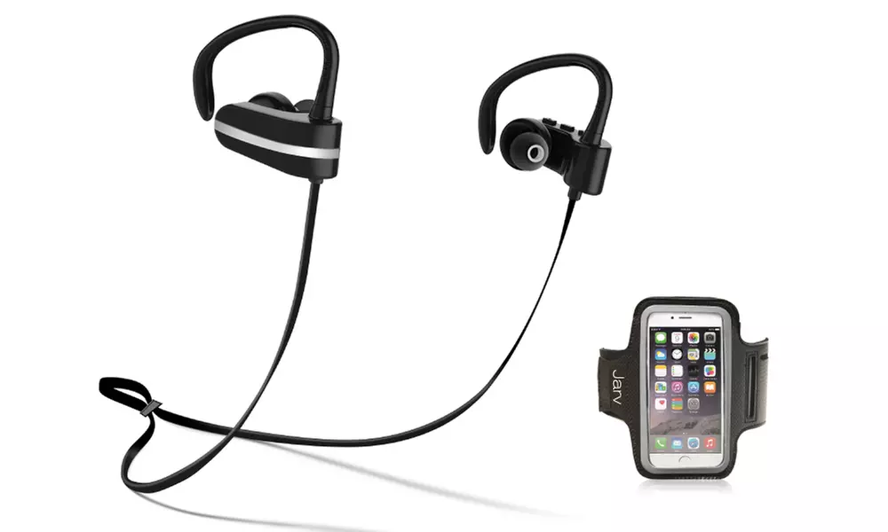 Jarv Mach 1 Stereo Sport Bluetooth Earbuds with Universal Sports Armband - Primary Image