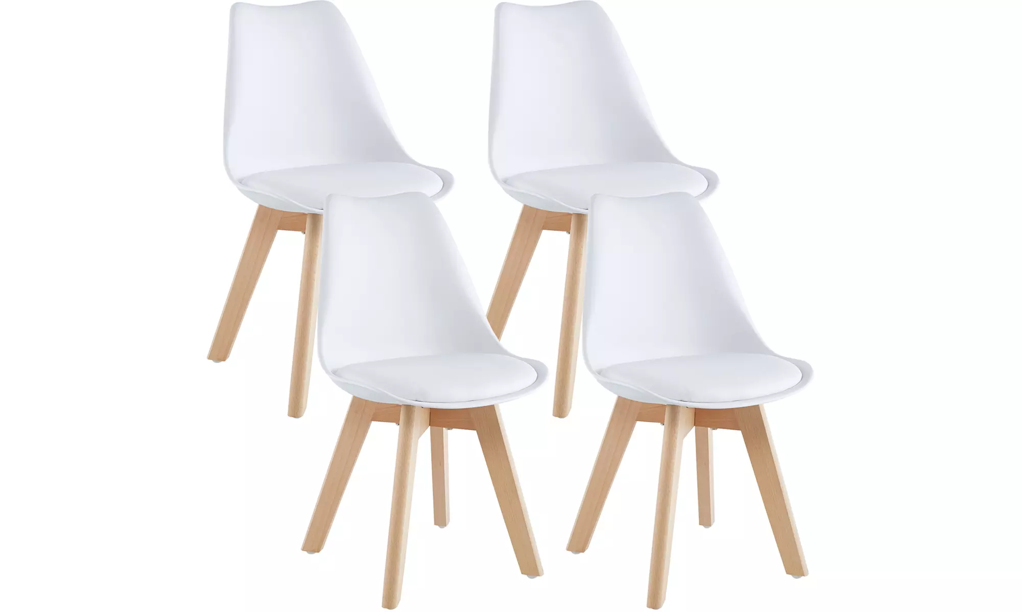 Set di 4 sedie stile nordico