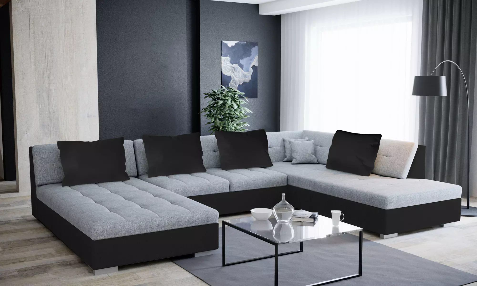 Canapé panoramique convertible OTIA, livraison gratuite - Primary Image