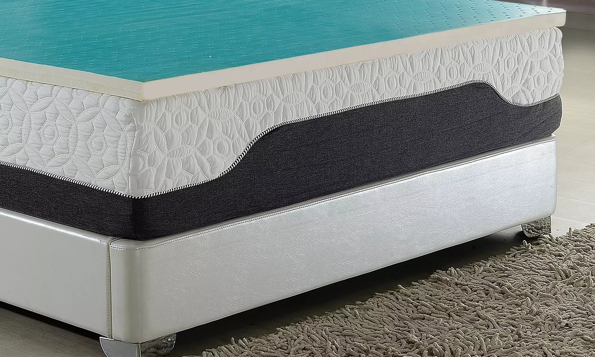 AC Pacific Latex-Foam Mattress Topper with Cool-Gel Layer - Primary Image