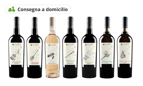 Confezione con 12 o 18 bottiglie di vino a scelta dalla Fattoria Pagano. Consegna a domicilio