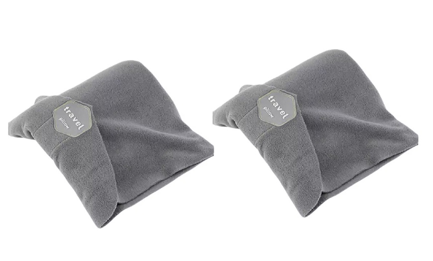 Image 9: Almohada de viaje con diseño de bufanda ajustable y forro polar