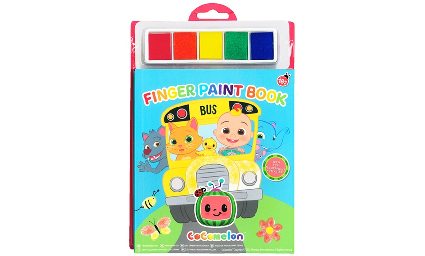 Image 1: One or Two RMS Cocomelon Finger Paint Book Sets