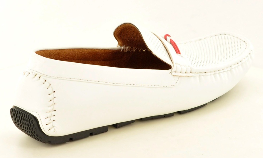 Image 18: Men's Perforated Casual Loafers