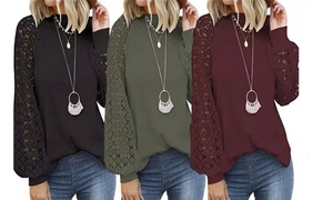 Women's Lace Long Sleeve Top