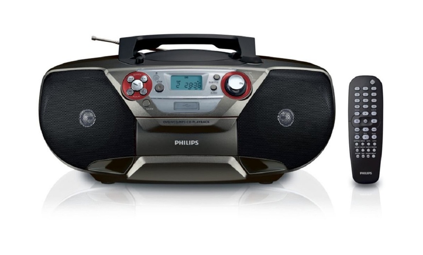 Philips Boombox W Dvd Player Cd Fm Stereo Mp3 Wma Music Usb Direct Groupon