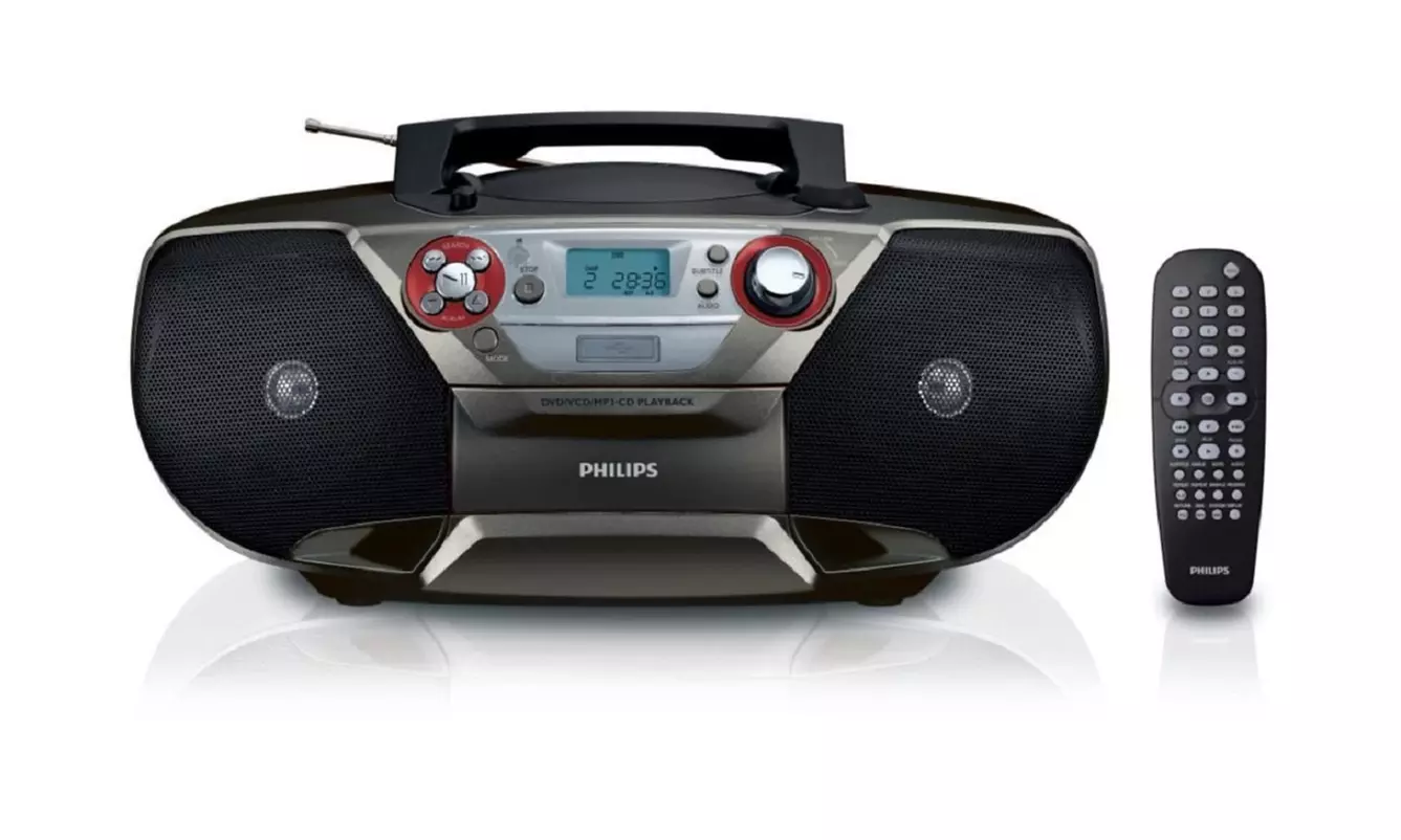  Philips AZ5741 Soundmachine Boombox w/DVD Player, CD, FM Stereo, MP3/WMA Music, (S)VCD, Picture CD, & USB Direct  - Primary Image