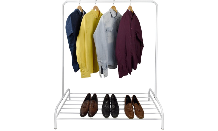 Image 2: Metal Clothes Rail