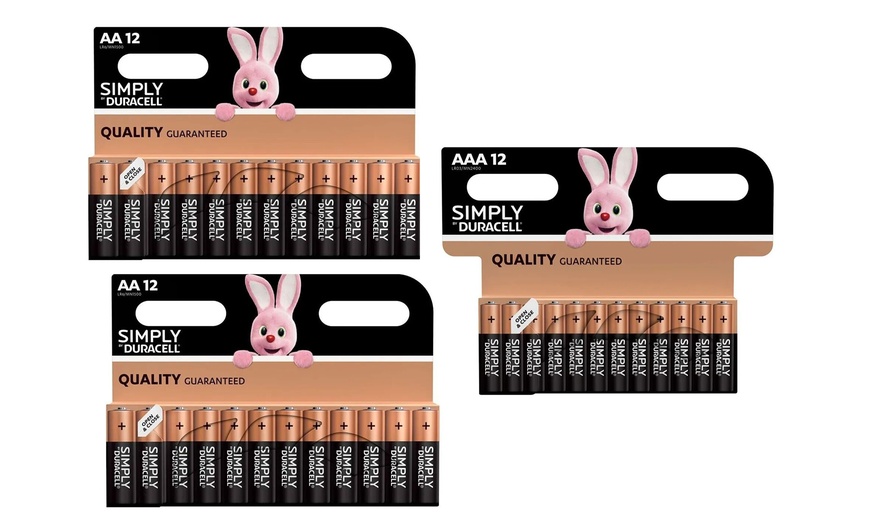 Image 7: 12-, 24-, or 36-Pack of Duracell Simply AA or AAA  Batteries