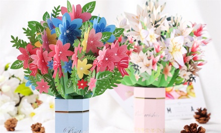 Up To 49% Off 3D Flower Bouquet Pop-Up Greeting Cards | Groupon