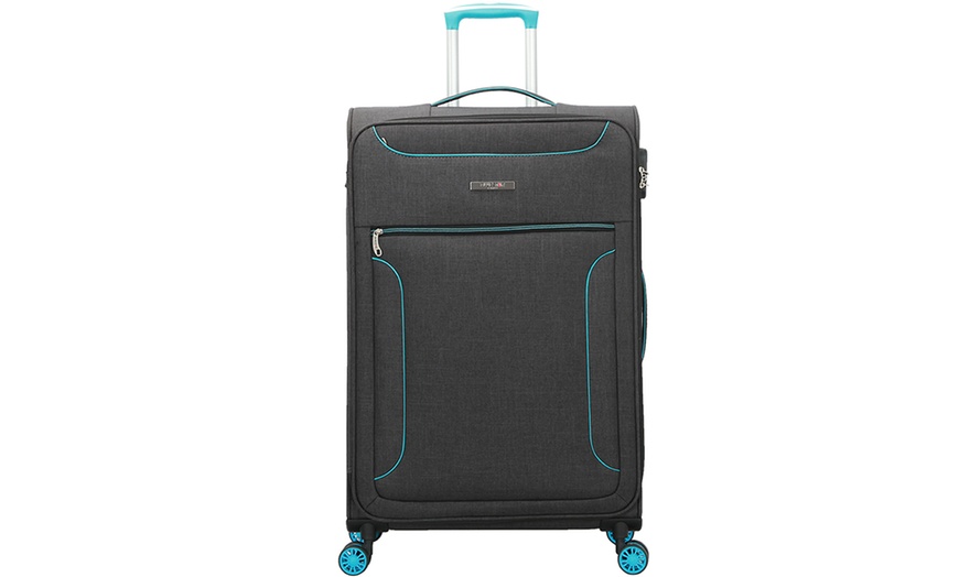 Image 4: Blue Star Three-Piece Luggage Set