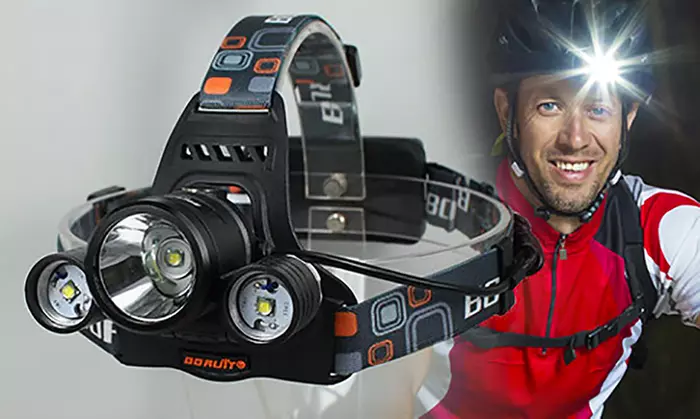 Lampe LED frontale rechargeable, 5000 lumens, haute puissance, dès 24,90 € (jusqu'à 88% de réduction), livraison offerte - Primary Image