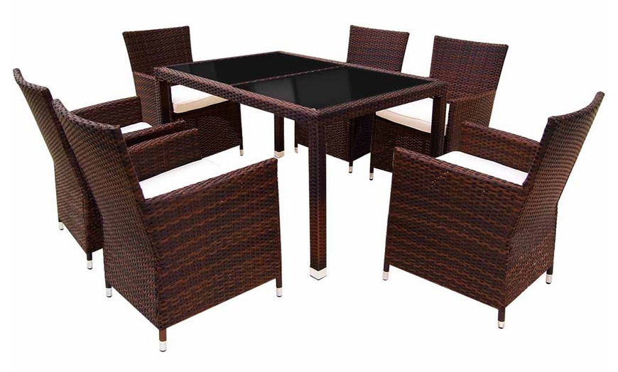 Image 6: Poly-Rattan Dining Set