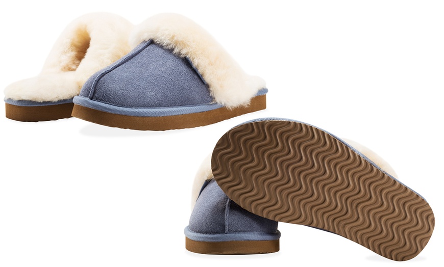 Image 21: Women's Sheepskin-Lined Slippers