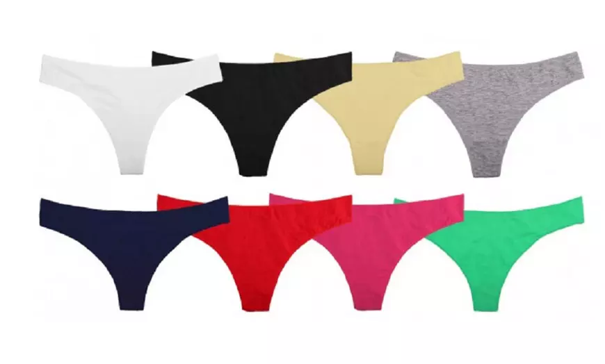 Image 1: Pack de 12 tangas de algodón