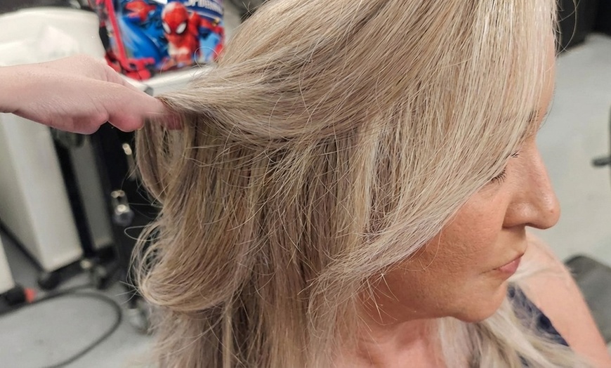 Image 4: Haircut & Blow-Dry with Color or Highlights Makeover