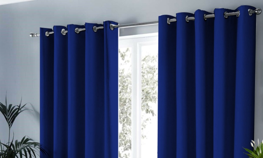 Image 9: Eyelet Blackout Curtains
