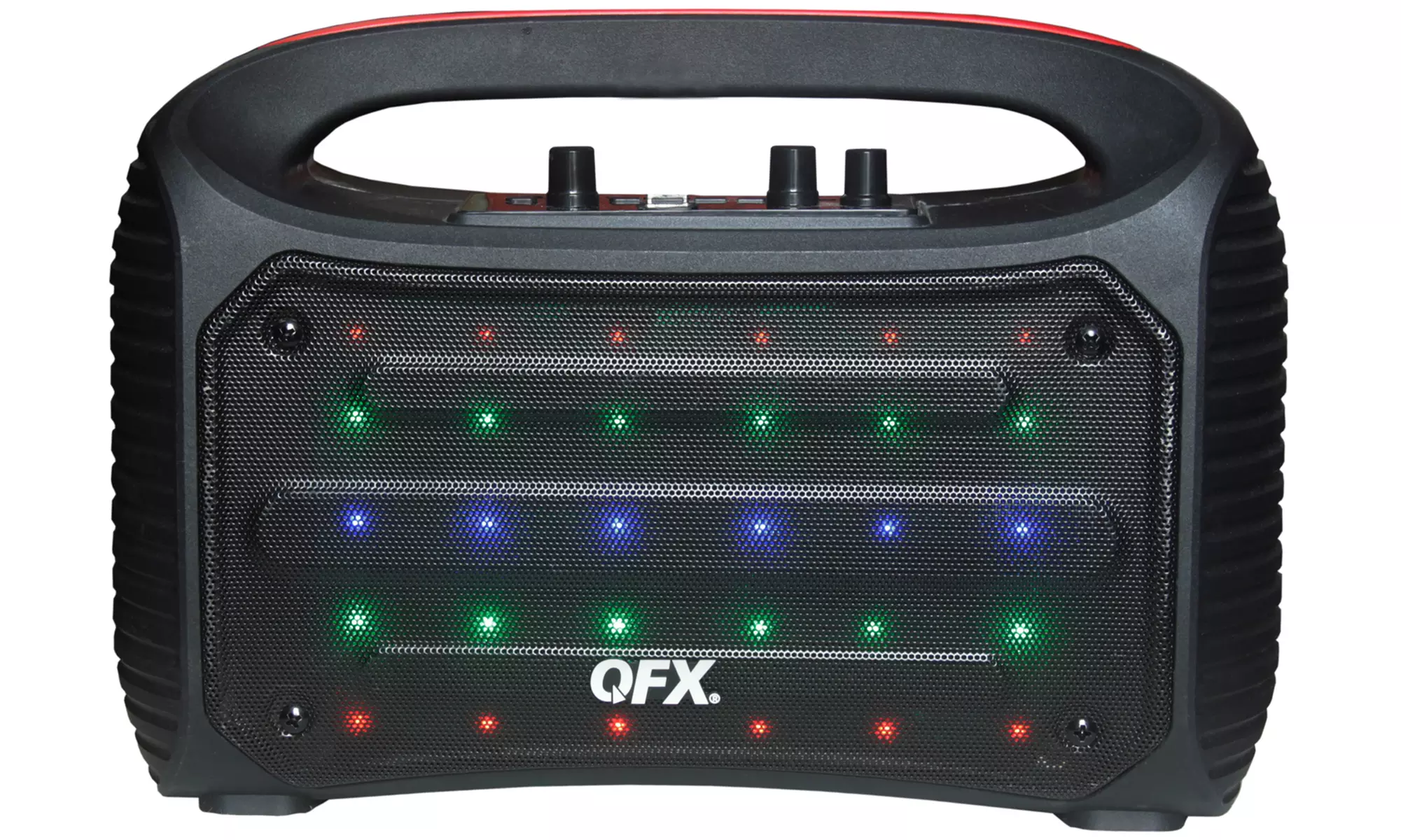 QFX PBX-44 Portable Rugged Wireless Bluetooth Party Speaker with Lights - Primary Image