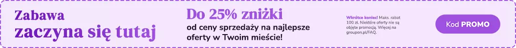 Zapłać nawet do 25% mniej za wybrane oferty usług, aktywności i podróży! Kod: PROMO