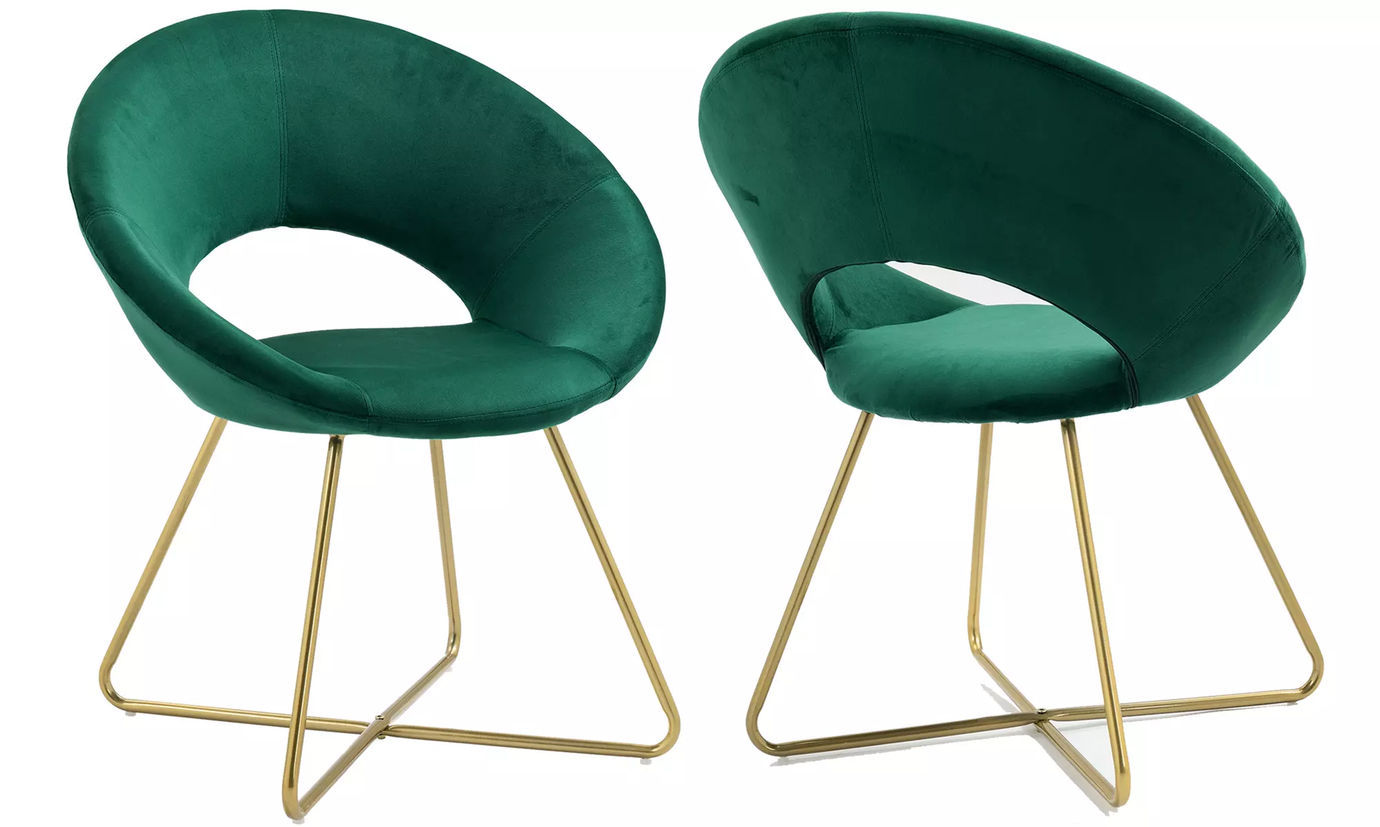 Poltrona tonda in velluto Grace