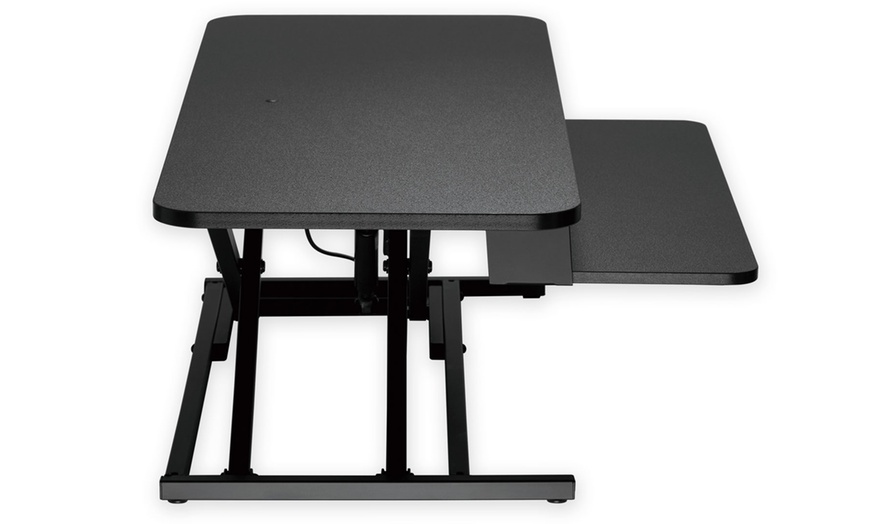 Image 4: 95cm Large Ergonomic Sit-Stand Workstation