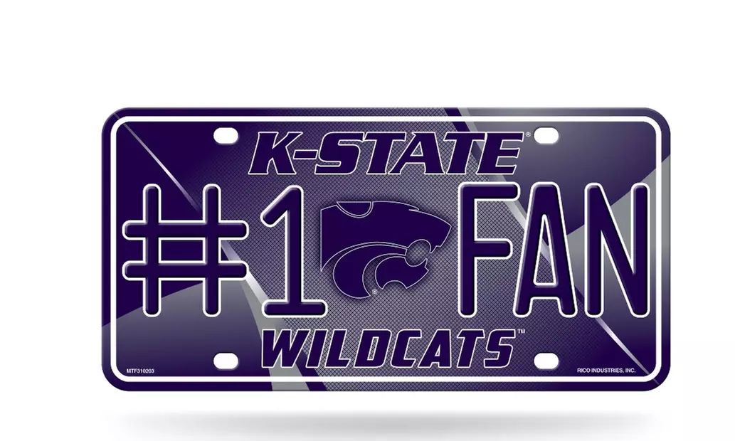 NCAA License Plate, #1 Fan with Team Logo