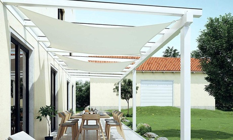 Telo ombreggiante triangolare o quadrato disponibile in 2 colori