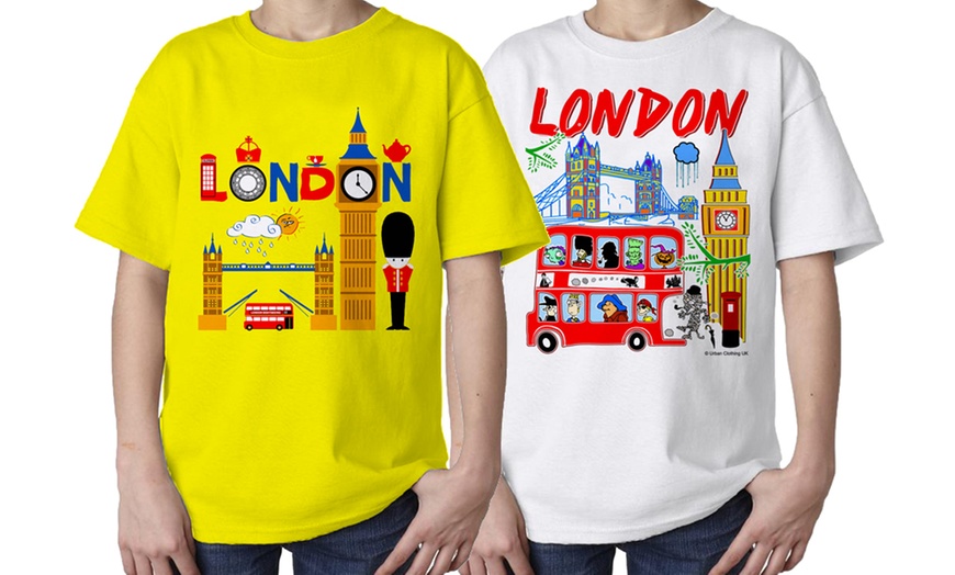 Image 1: Kids London Cartoon T-Shirts