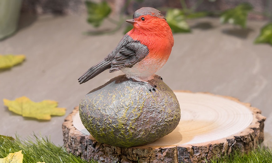 Image 7: One, Two or Four Robin Redbreast Garden Ornaments