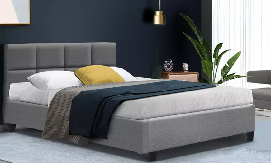 Image 10: Contemporary Plush Bed Frame