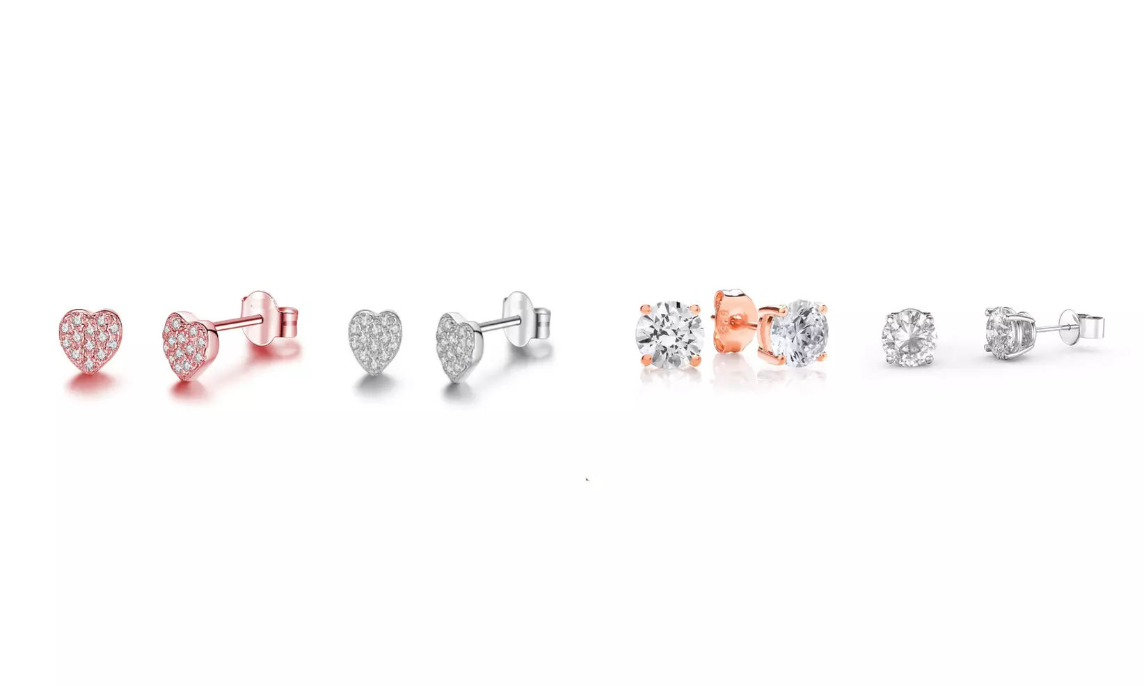 1 ou 2 ensembles de 4 paires de boucles d'oreilles ornées de cristaux Swarovski® - Primary Image