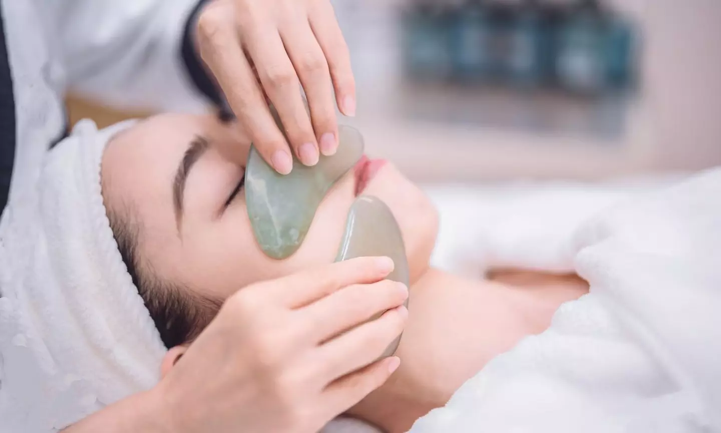 Lymphatic Guasha Massage for Face with Soothing or Collagen Mask and Shoulder and Neck Massage ( Up to 55% Off ) - Primary Image