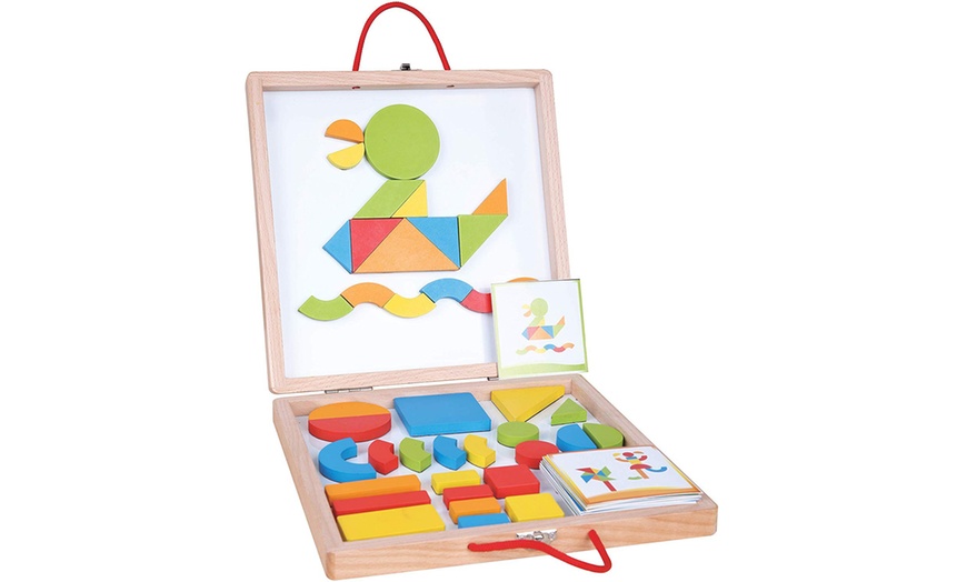 Image 5: Wooden Magnetic Blocks Set