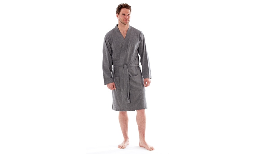 Image 2: Men's Lightweight Dressing Gown