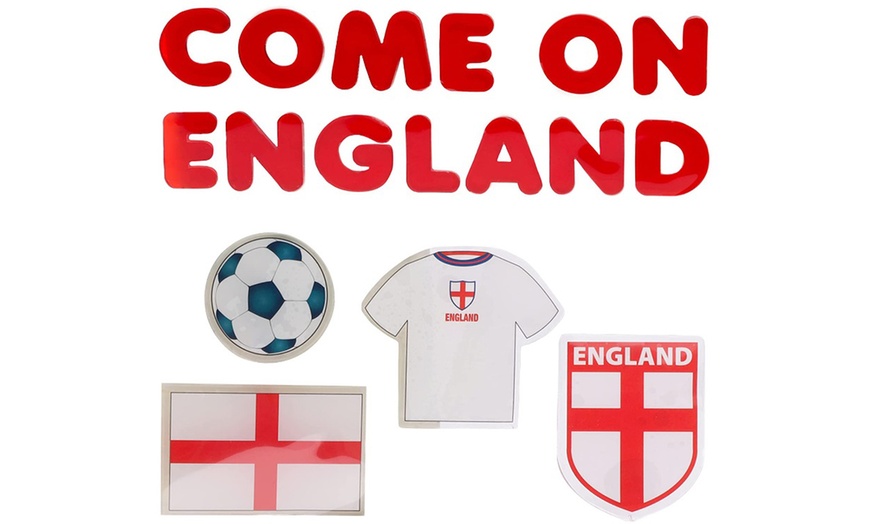 Image 1: England Euro 2024 Team Gel Window Stickers