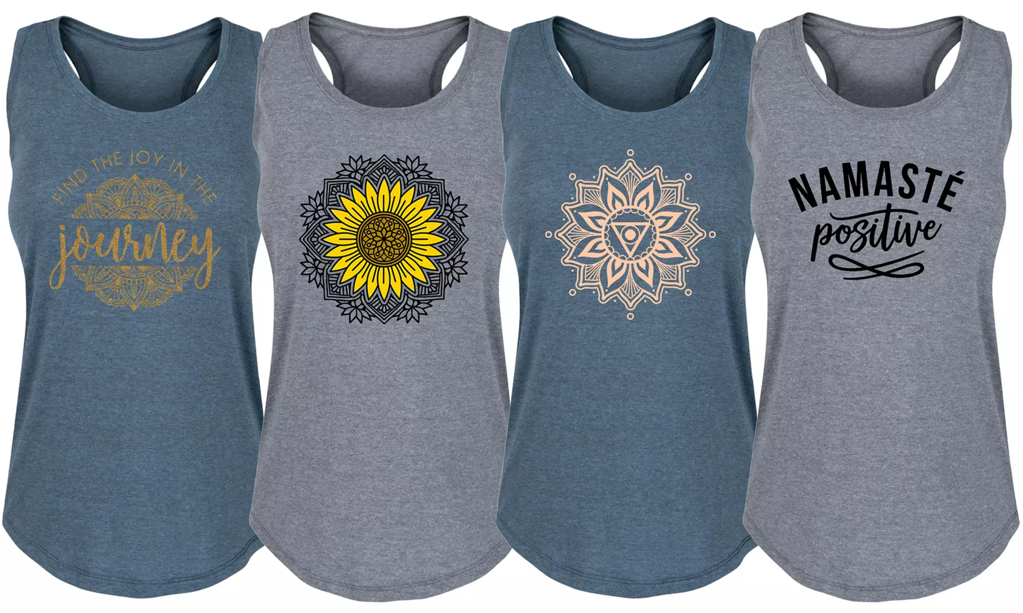 Instant Message Women's Boho Workout Yoga Tank. Plus Sizes Available. - Primary Image