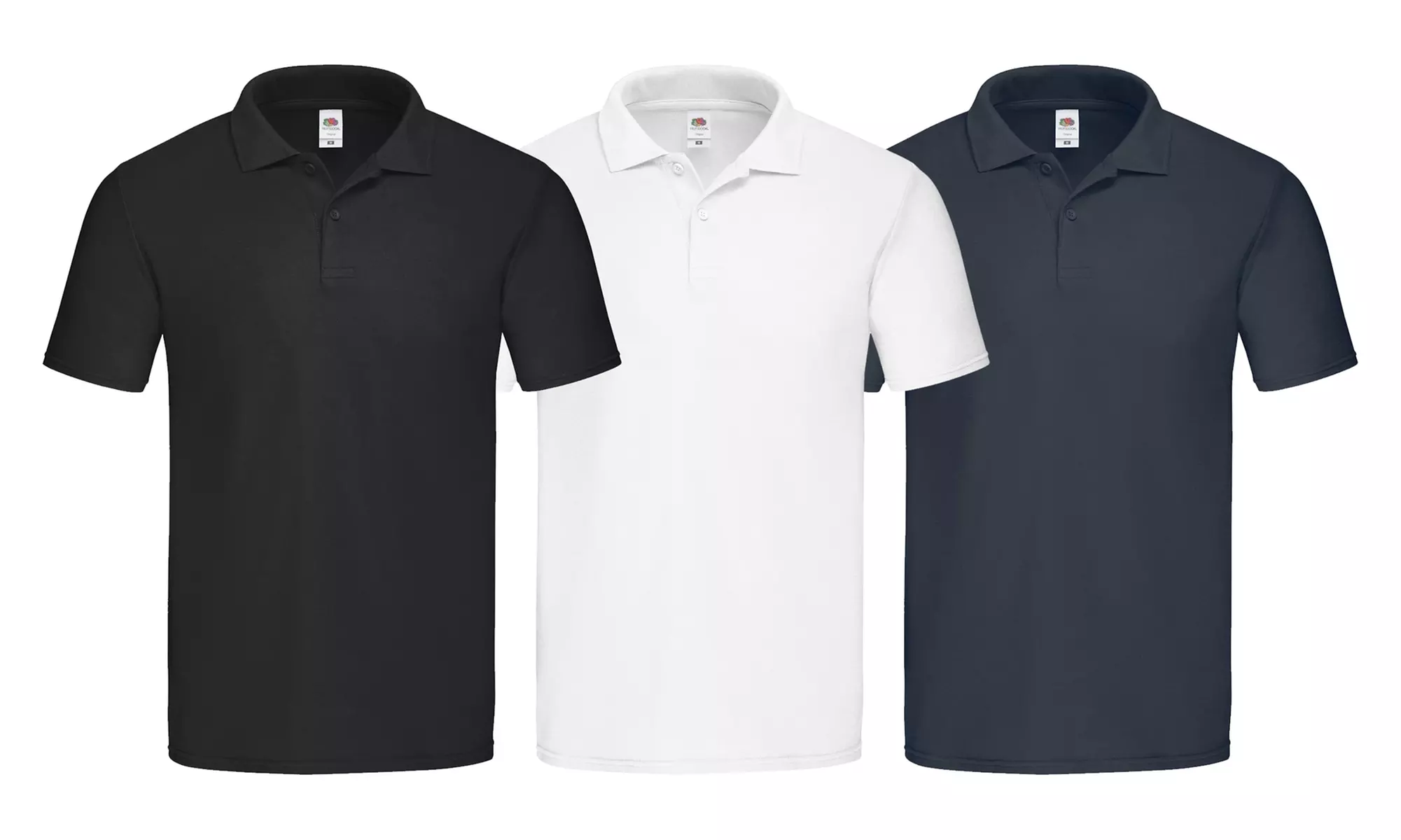 3er-Pack Fruit of the Loom Baumwoll-Poloshirts für Herren