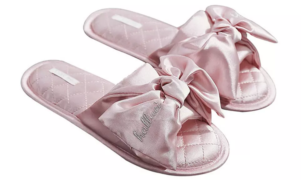 Mules chaussons à nœud et satin - Second Medium