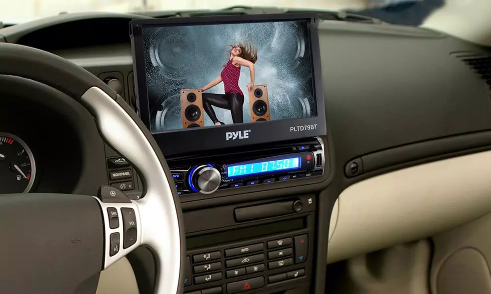 Pyle 7" Car Dashboard Head Unit with Bluetooth and CD/DVD Drive - Primary Image