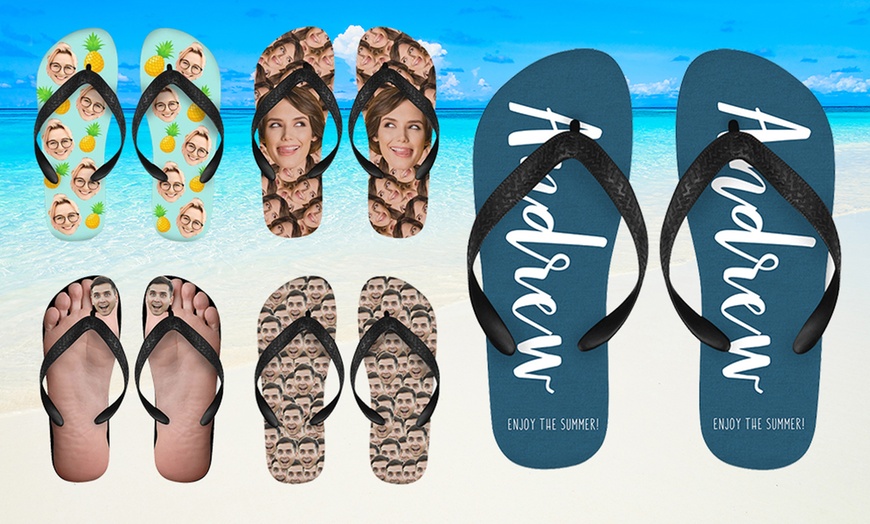 Image 9: Flipflop Sandalen und Slippers mit Foto oder Text